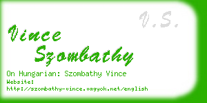 vince szombathy business card